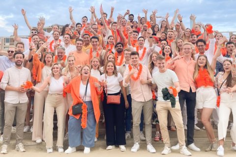 beachevents groepfoto bedrijfsuitje